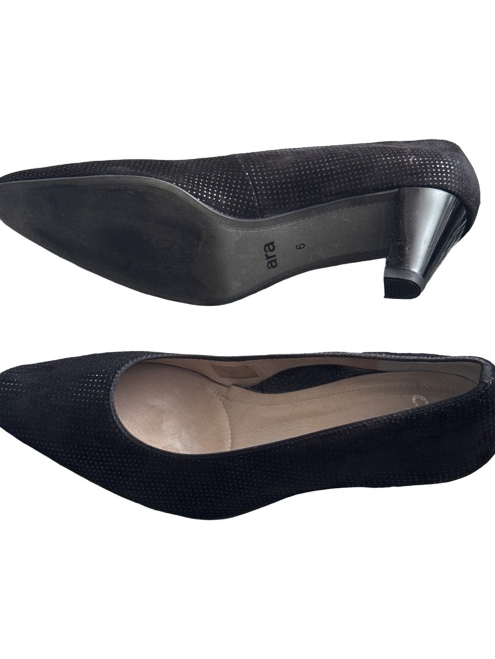 Ara Kelly Leather Dotted Pump